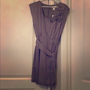 NWT Gray Polka Dot Loft Dress